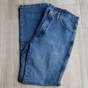 Wrangler Mens Slimfit Cowboy Cut Blue Denim Jeans 34/36 - Inseam 35